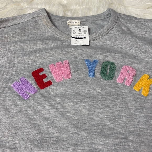 NWT Crewcuts Girls Light Grey New York Long Sleeve Youth Size XXL 15-16 - Picture 4 of 9